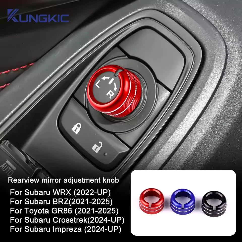 Mirror Adjustment Knob Cover for Subaru WRX BRZ 22 - 25 Crosstrek Impreza 24 25