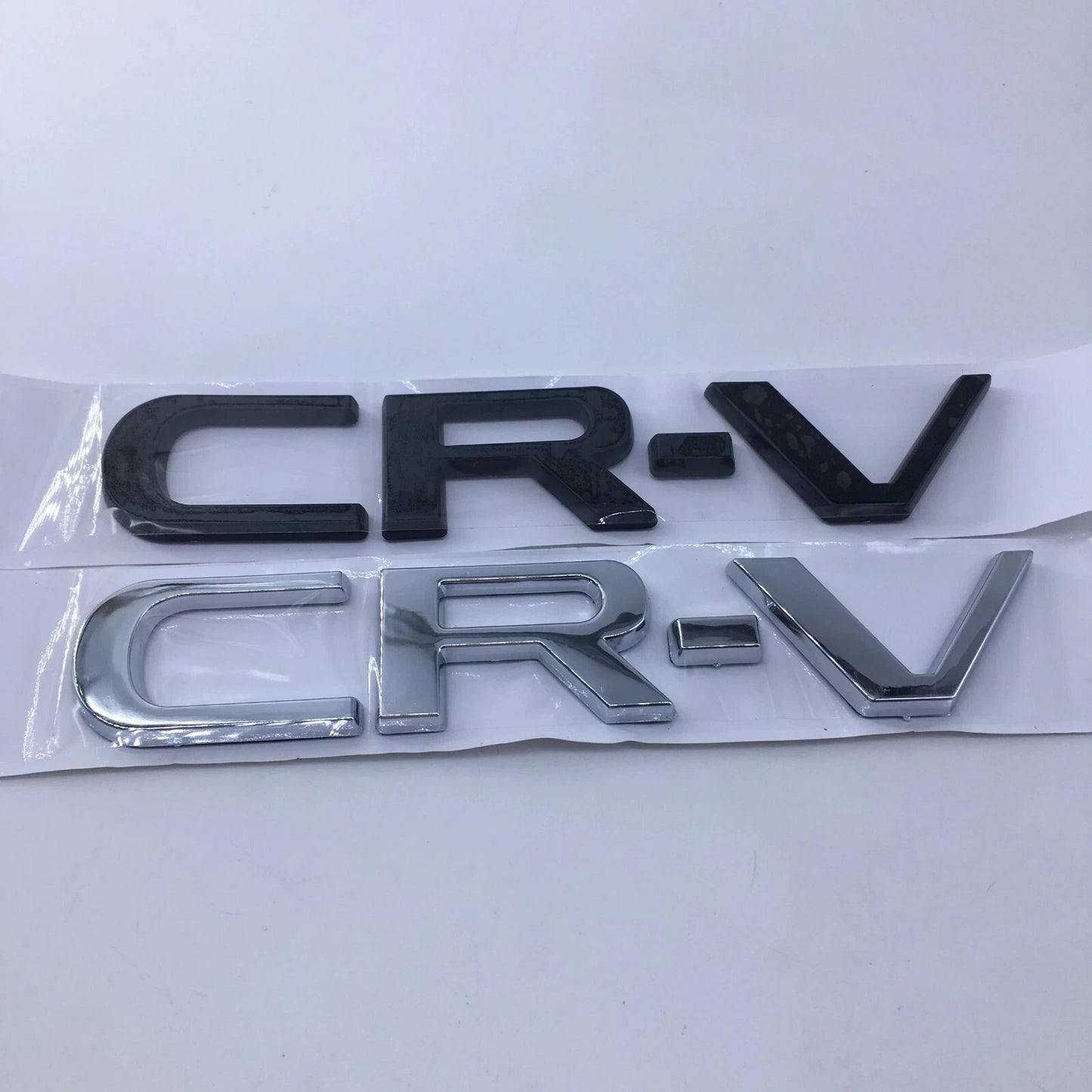 CRV Badge Emblem Chrome Silver / Black 155 x 27mm for Honda OEM Size NEW
