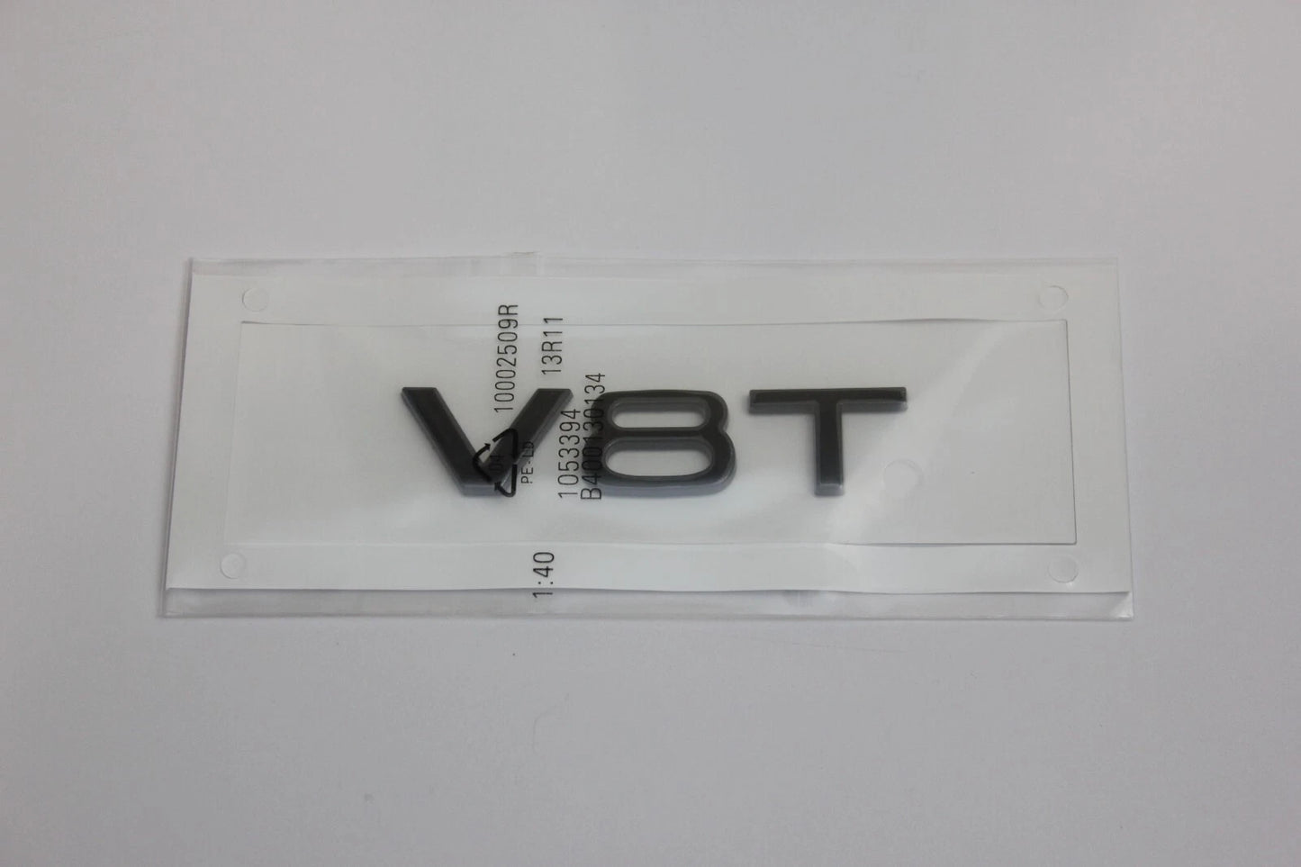 Audi V8T Fender Badge Emblem Gloss Black A1 A3 A4 A5 A7 Q3 Q5 Q7 S4 S6 S7 S8 SQ5