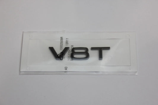 Audi V8T Fender Badge Emblem Gloss Black A1 A3 A4 A5 A7 Q3 Q5 Q7 S4 S6 S7 S8 SQ5