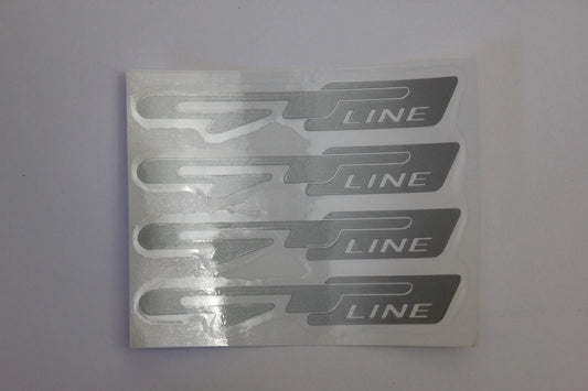4 x KIA GT Line Wheel Decal Sticker Grey for Soul Forte K5 Stinger Sportage RIO