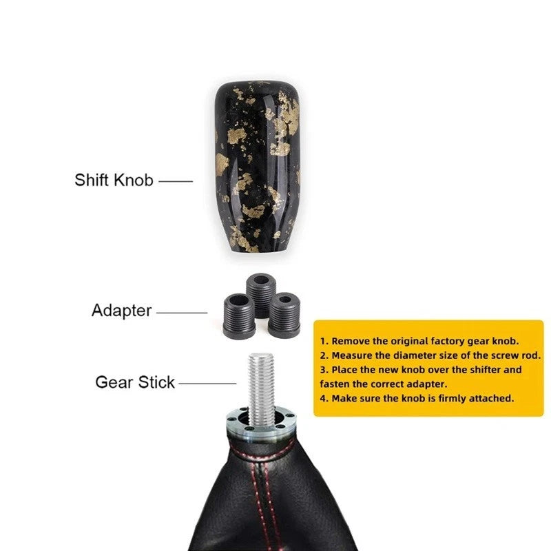 Real Forged Carbon Ball Gear Shift Knob for M12x1.25 M10x1.5 M10x1.2 M8x1.25 NEW