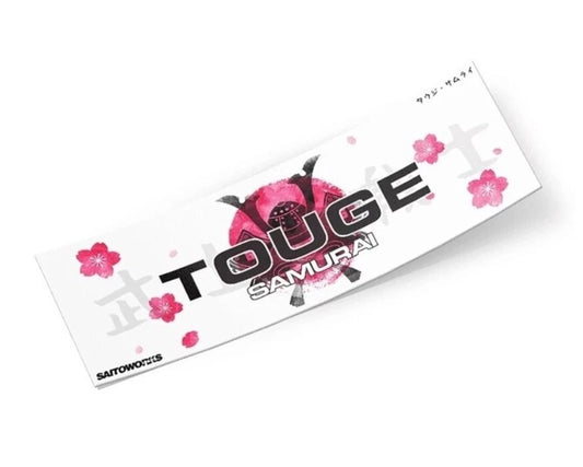 Touge Samurai Decal Sticker Red for Toyota Nissan Mitsubishi Mazda Ford Holden