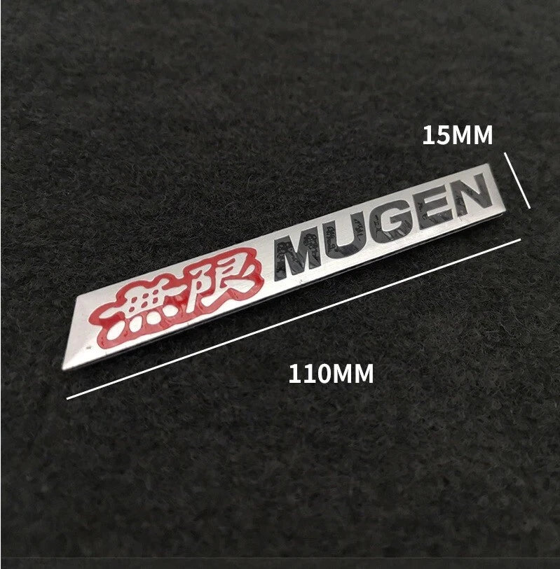 Mugen Honda Boot Badge Red Brushed Metal Alloy Emblem Integra Type R S Civic