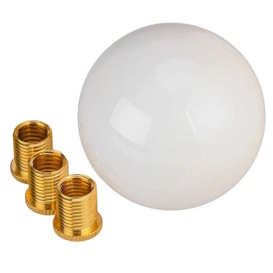 Sickspeed Clean White Gear Shift Knob Adaptor M10x1.5 M10x1.25 M8x1.25