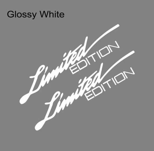 2 x Limited Edition Gloss White Decal Sticker for Subaru Toyota Nissan Honda