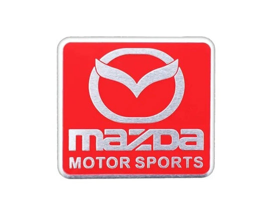 Mazda Motor Sport Red Aluminium Badge Emblem Sticker for Mazda 2 3 6 RX7 MX5 CX5