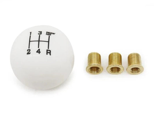 Sickspeed Fuckin' Fast 5 Speed Gear Shift Knob White M10x1.5 M10x1.25 M8x1.25