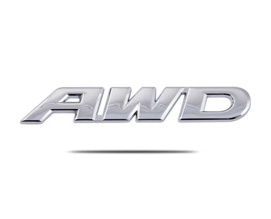 AWD Chrome Silver Car Badge Emblem for Ute SUV Toyota Nissan Mazda Ford Holden