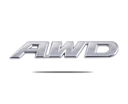 AWD Chrome Silver Car Badge Emblem for Ute SUV Toyota Nissan Mazda Ford Holden
