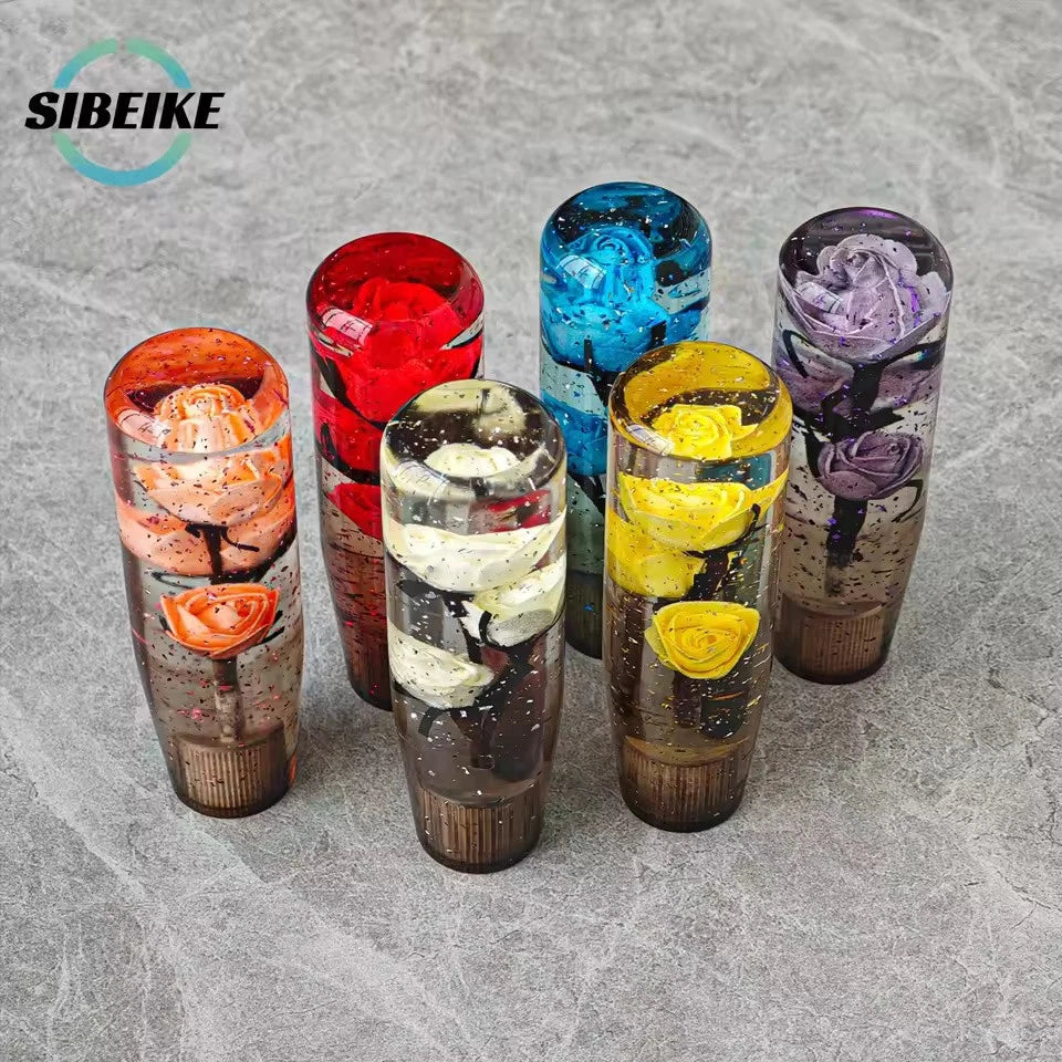 JDM 15CM Rose Acrylic Gear Shift Knob M12x1.25 M10x1.5 M10x1.25 M8x1.25