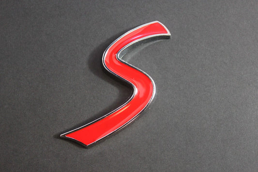 S Boot Red Badge Emblem for Mini Countryman Cooper R53 R56 F56 R55 R52 R57