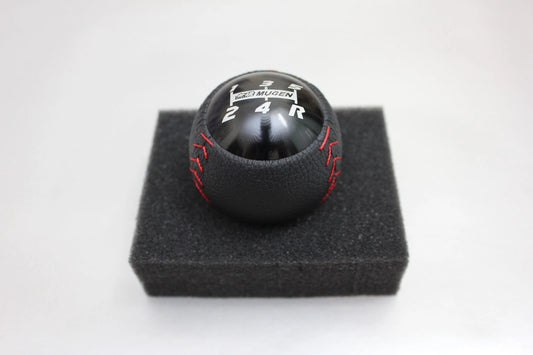 Mugen 5 Speed Gear Shift Knob 10x1.5 Black Leather Honda City Covic Integra Fit
