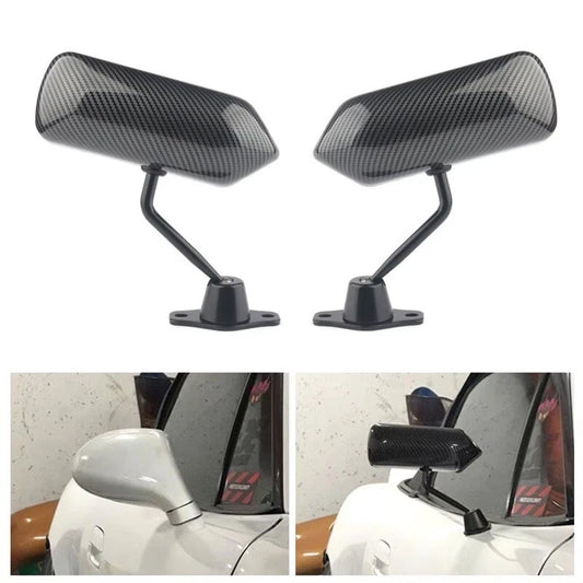 Universal F1 Style Car Rearview Mirror Carbon Fiber Side Mirror Pair Set NEW