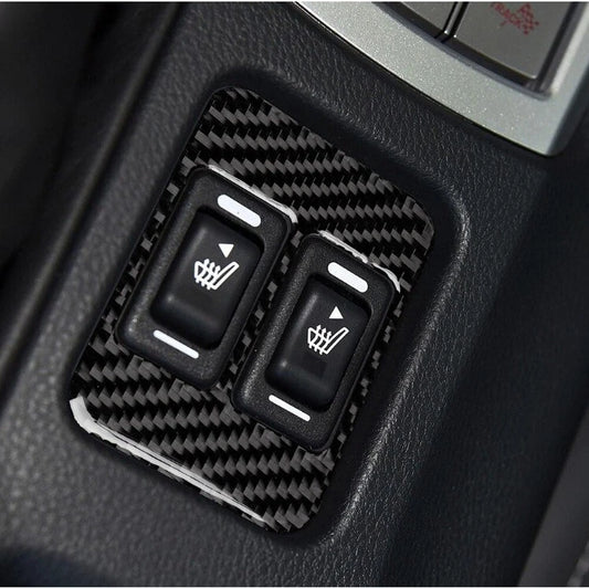 Night Kids Seat Warmer Button Trim Cover Carbon Fibre fits Toyota 86 Subaru BRZ