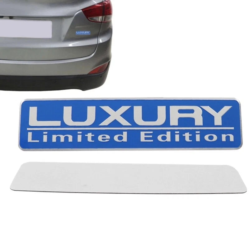 Luxury Limited Edition Silver Blue Black Red Emblem Badge Metal Adhesive Back