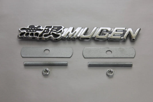 Mugen Honda Grill Badge Black Chrome Metal Alloy Emblem City Type R S Integra