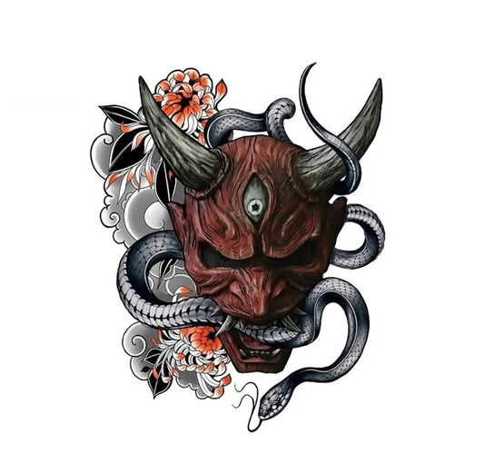 Japan Three Eye Devil Oni Decal Sticker for Honda Toyota Mazda Subaru Nissan Kia