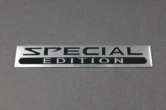 Special Edition Brushed Silver Fender Boot Fender Badge Emblem Universal 100mm