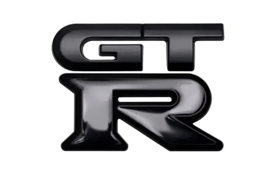 GTR 3D Badge Emblem Matte & Gloss Black 63mm x 54mm for R32 R33 R34 R35