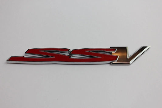 SSV Boot Trunk Badge Chrome Silver Red Emblem for Commodore VF Redline