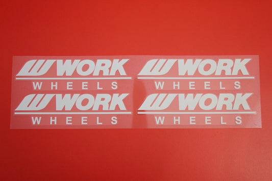 4 x Work Wheels Meister Wheel Decal Sticker White for CR01 S1 I1 M1 S1HC Xstrap