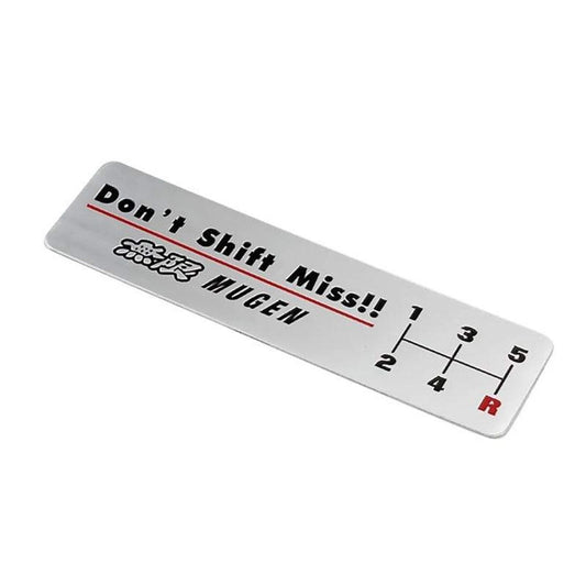 Mugen 5-speed Honda Shift Gear Badge Brushed Alloy Emblem Integra Type R S Civic