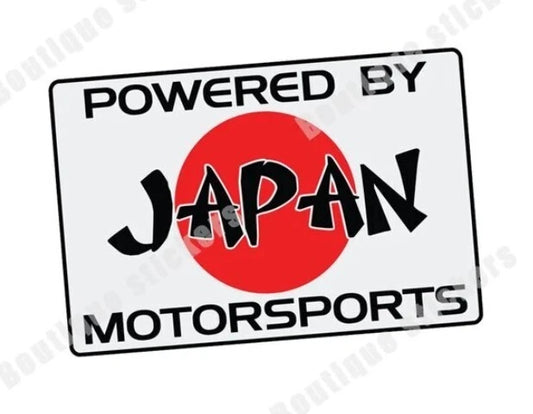 Powered by Japan Motorsports Decal for Toyota Mitsubishi Nissan Mazda Subaru