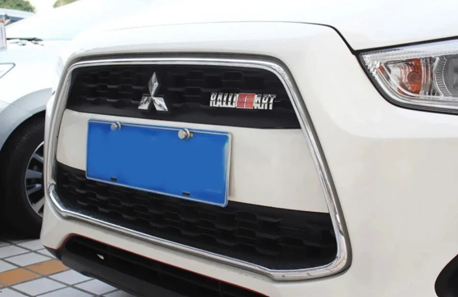 Ralliart Grill Badge Chrome Silver Emblem for Mitsubishi Lancer EVO Colt Magna