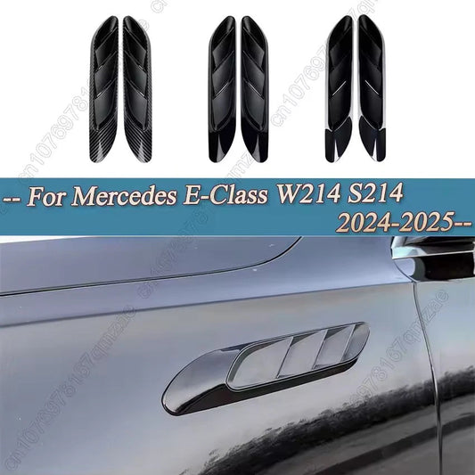 2 x Gloss Black Front Fender Side Vent Trim for Mercedes-Benz E-Class W214/S214