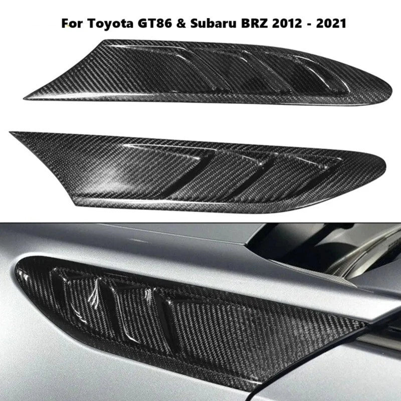 Night Kids Fender Vent Fins Genuine Carbon Fibre fits Toyota GT 86 & Subaru BRZ
