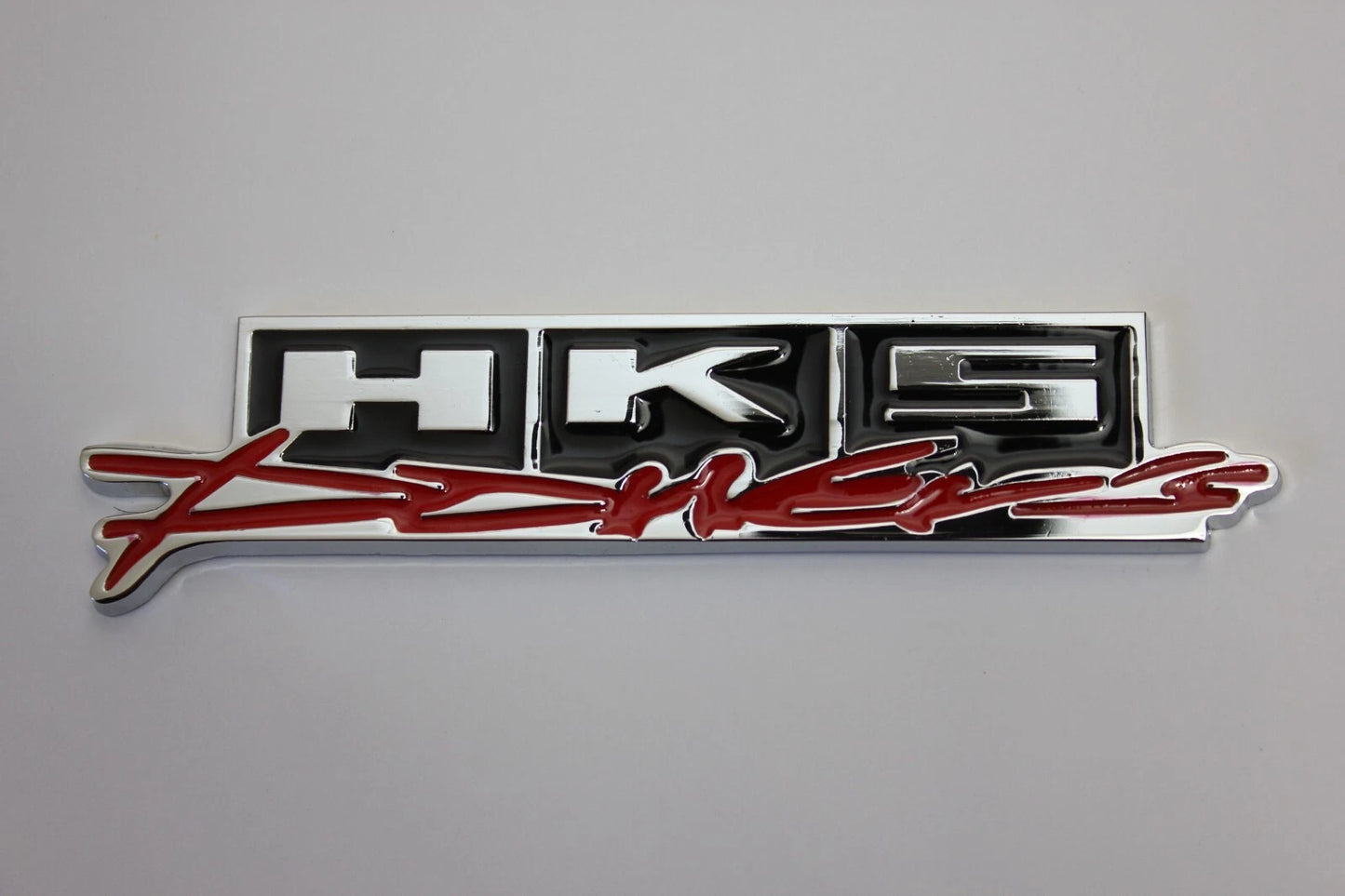 HKS Power 3D Badge Alloy Emblem Black & Red for Honda EVO Toyota Subaru Nissan