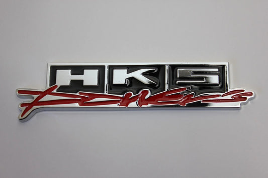 HKS Power 3D Badge Alloy Emblem Black & Red for Honda EVO Toyota Subaru Nissan