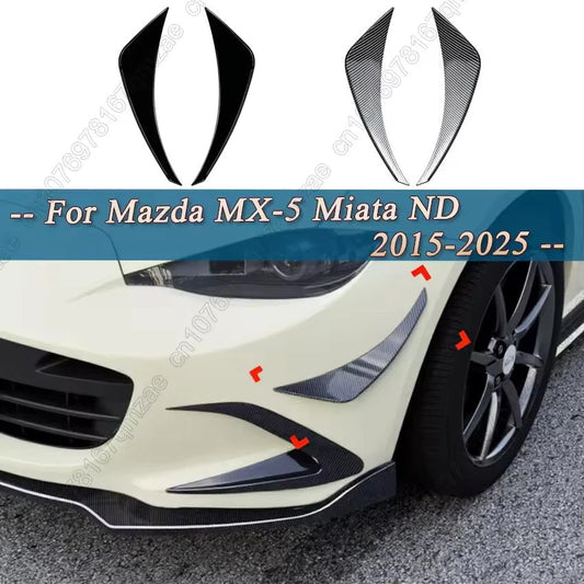Front Bumper Wind Knife Spoiler Trim for Mazda MX-5 Miata ND 2015–2025
