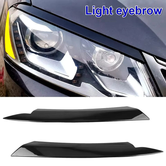 2Pcs Volkswagen Passat B7 Headlight Eyebrow Cover Trim 2010–2014 Eyelid Overlay