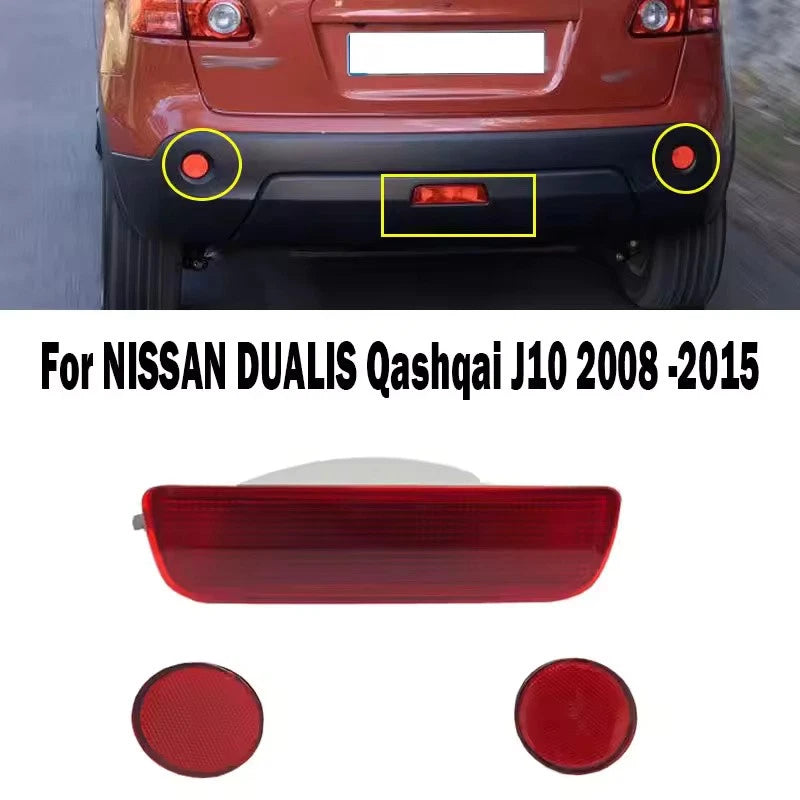 Rear Bumper Reflector Fog Light Red for Nissan Dualis Qashqai J10 (2008–2015)
