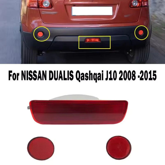Rear Bumper Reflector Fog Light Red for Nissan Dualis Qashqai J10 (2008–2015)