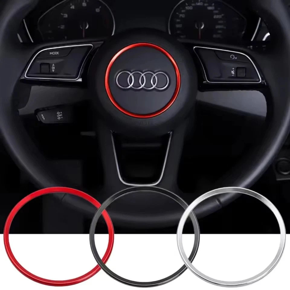 Car Steering Wheel Trim Cover Sticker for Audi A1 A3 A4 A5 A6 A7 A8 Q3 Q5 Q7 RS
