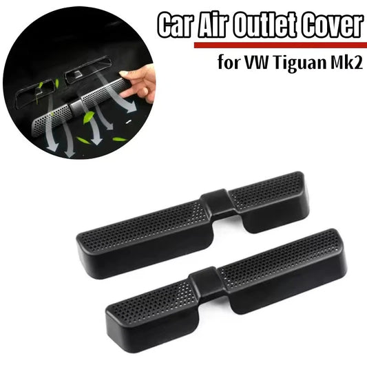 2 Pcs Car Air Outlet Cover Grille Sticker for VW Tiguan Mk2 Skoda Kodiaq