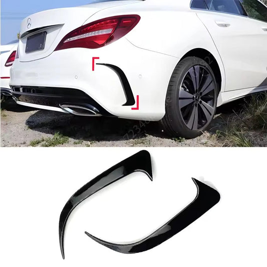 Rear Bumper Spoiler Canards Vent Cover Trim for Mercedes-Benz CLA W117 2013–2019