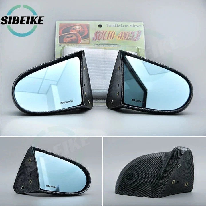 2 Pc Spoon Style Side Mirror for Honda CIVIC EG 4 Door 1996 - 2000 Carbon Black