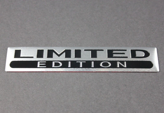 Limited Edition Brushed Silver Fender Boot Fender Badge Emblem Universal 100mm