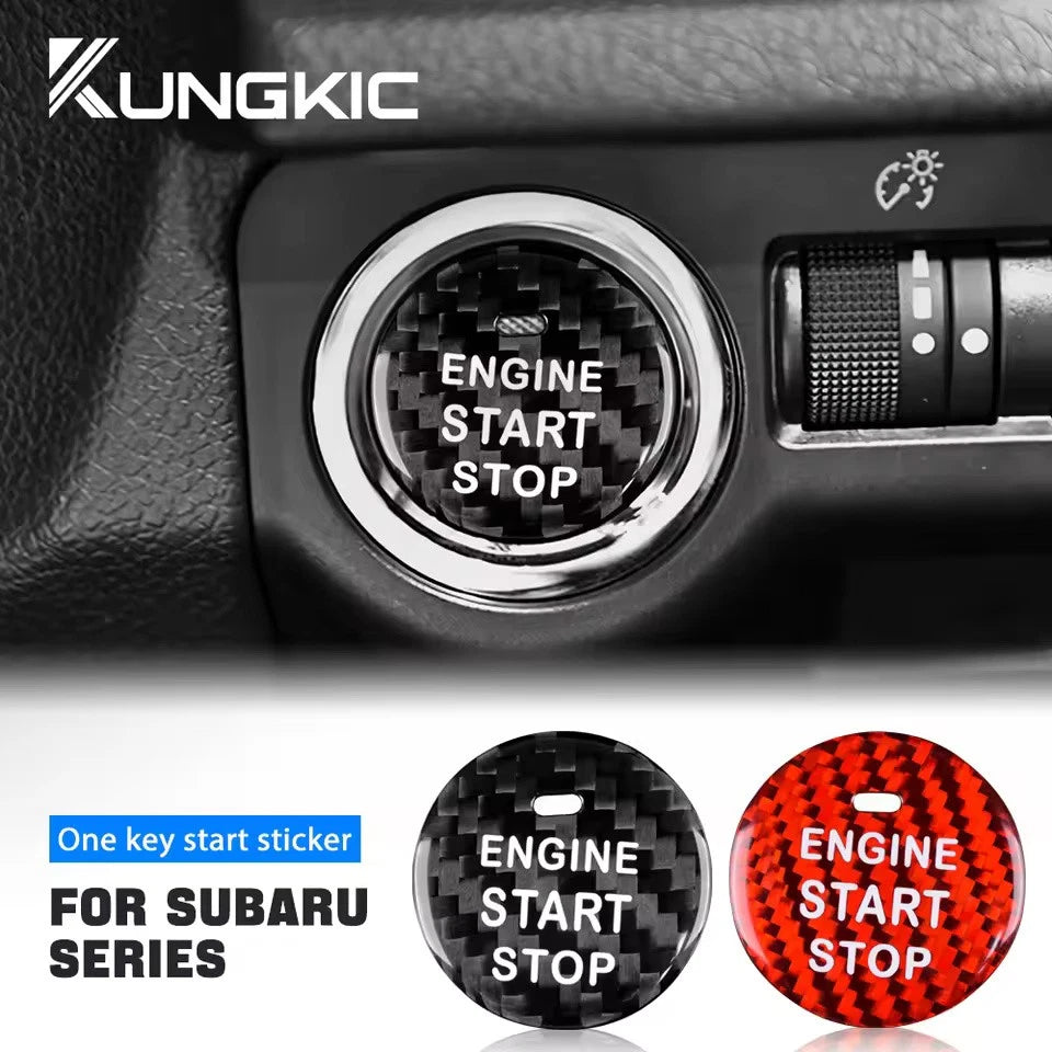 Carbon Fibre Start Stop Button Cover for Subaru Impreza WRX 15-22 Forester 13-22