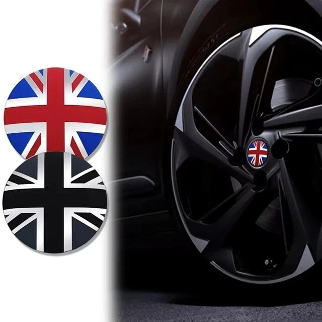 4 Pcs England Flag Wheel Centre Cap Sticker Replacement NEW Free Post