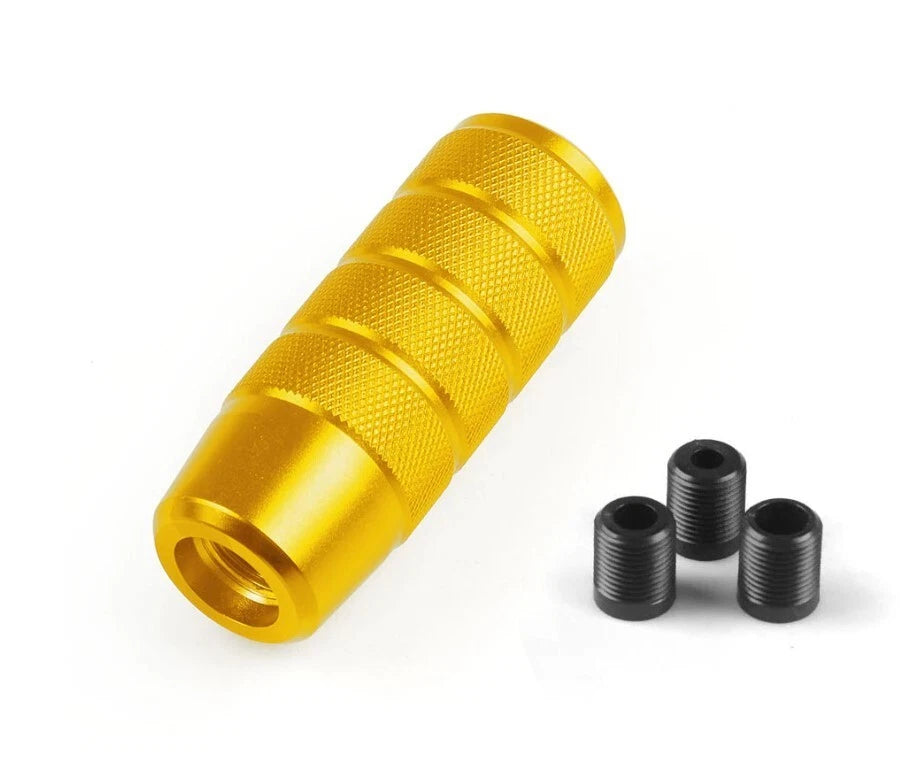 JDM Circle Easy Grip Knurled Gear Shift Knob LikeWise Style Non Slip Aluminum