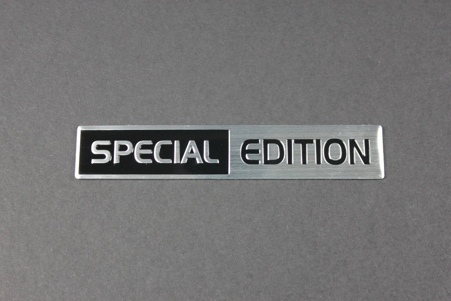 Special Edition Brushed Silver Fender Boot Fender Badge Emblem Universal 100mm