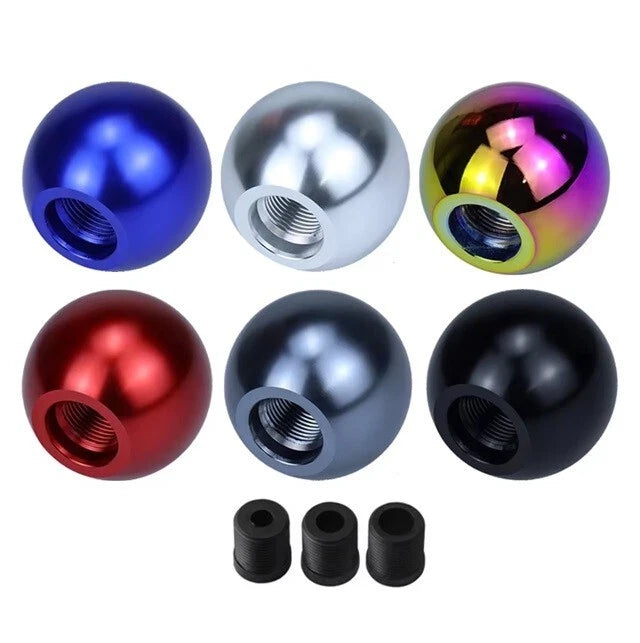 Clean Simple Aluminium Ball Gear Shift Knob M12 M10 M8 Universal Fitment