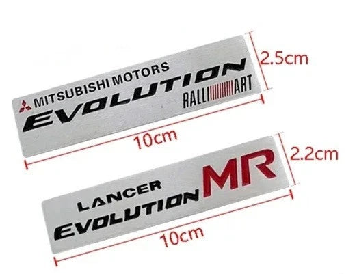 Lancer Evolution MR Silver Badge Emblem for Mitsubishi EVO 1 2 3 4 5 6 7 8 9 10