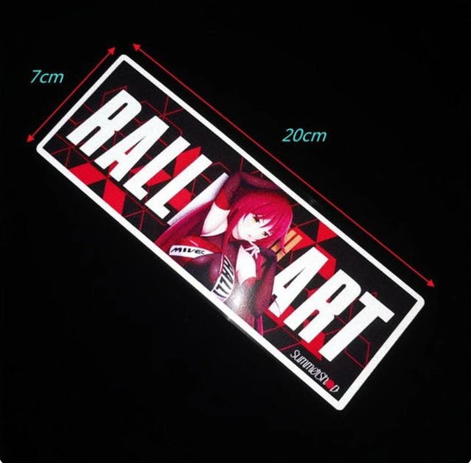 Ralliart Anime Decal Sticker for Car Mitsubishi Lancer EVO X 9 8 7 6 5 4 3 2 1