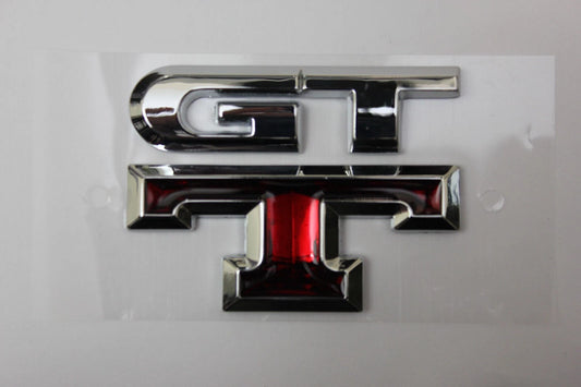 GTT Boot Badge Emblem Silver & Red for Nissan Skyline R32 R33 R34 R35 GT NEW